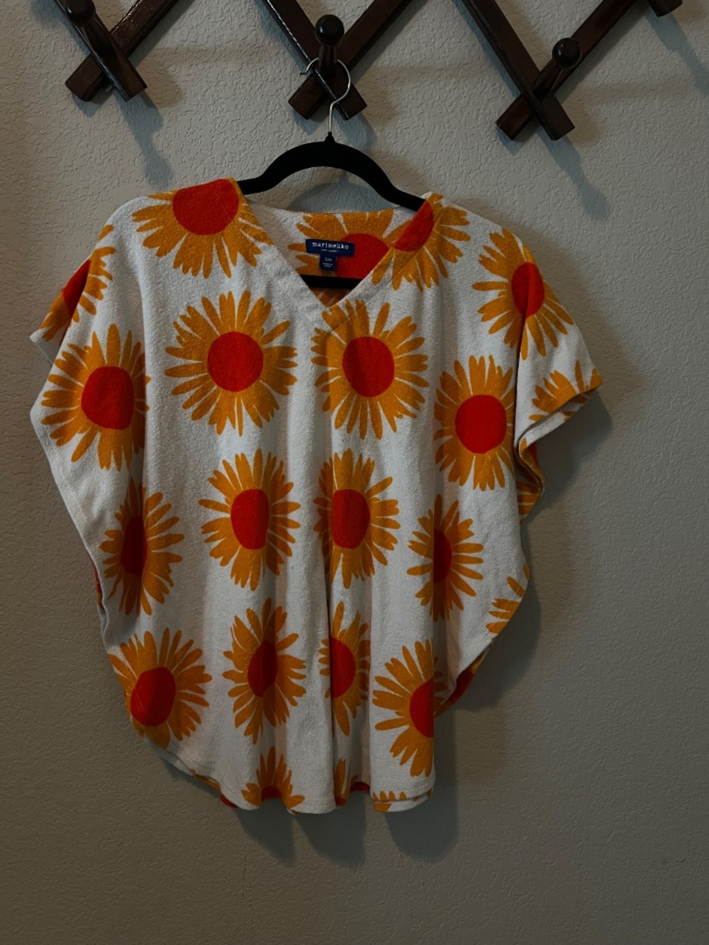 Marimekko Swim Cover Up Orange Floral S/M